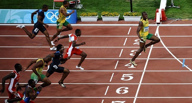 Usain Bolt Goes Viral With 'Social Distancing' Olympic Photo • Channels  Television