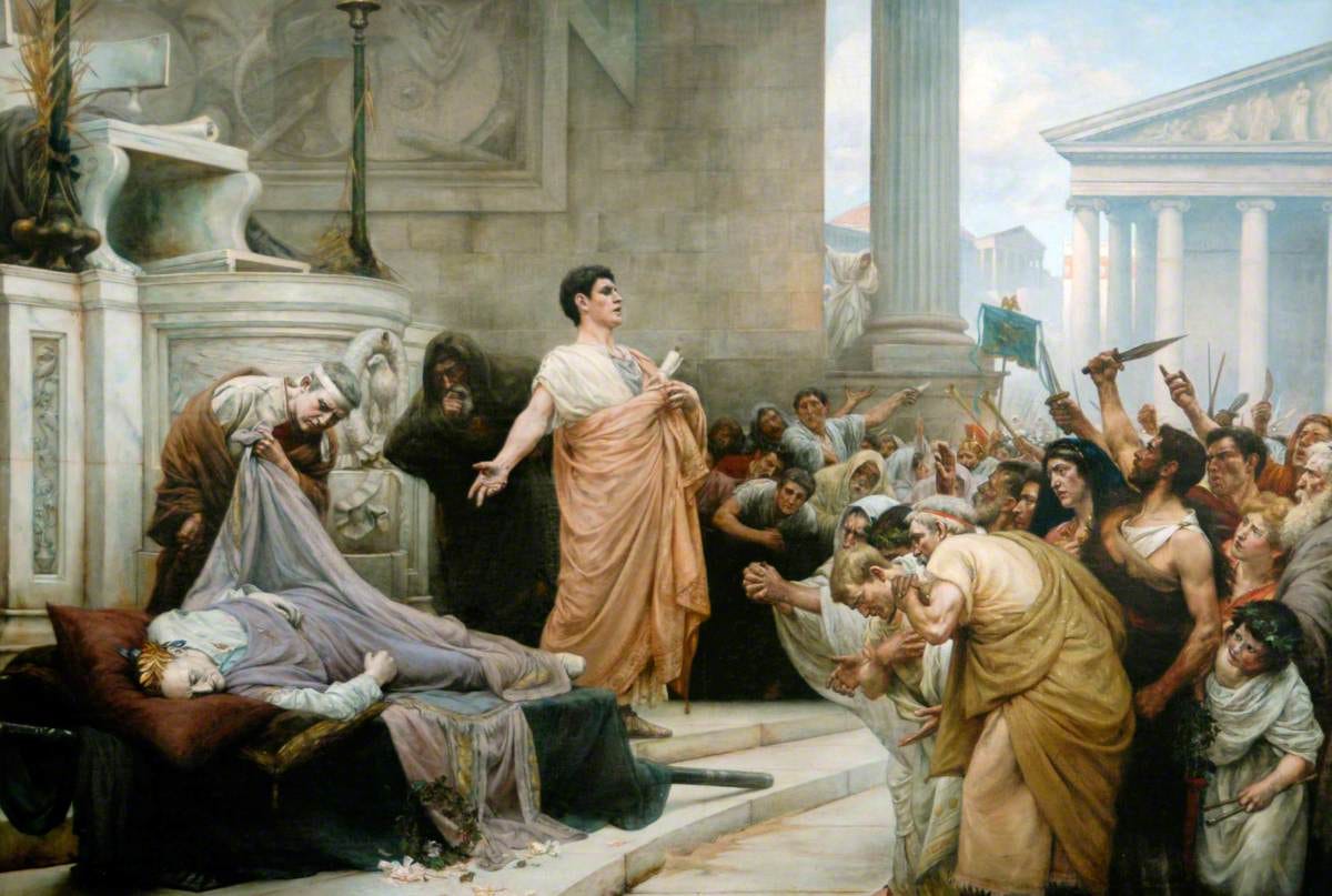 File:Marc Antony's Oration at Caesar's Funeral by George Edward  Robertson.jpg - Wikimedia Commons