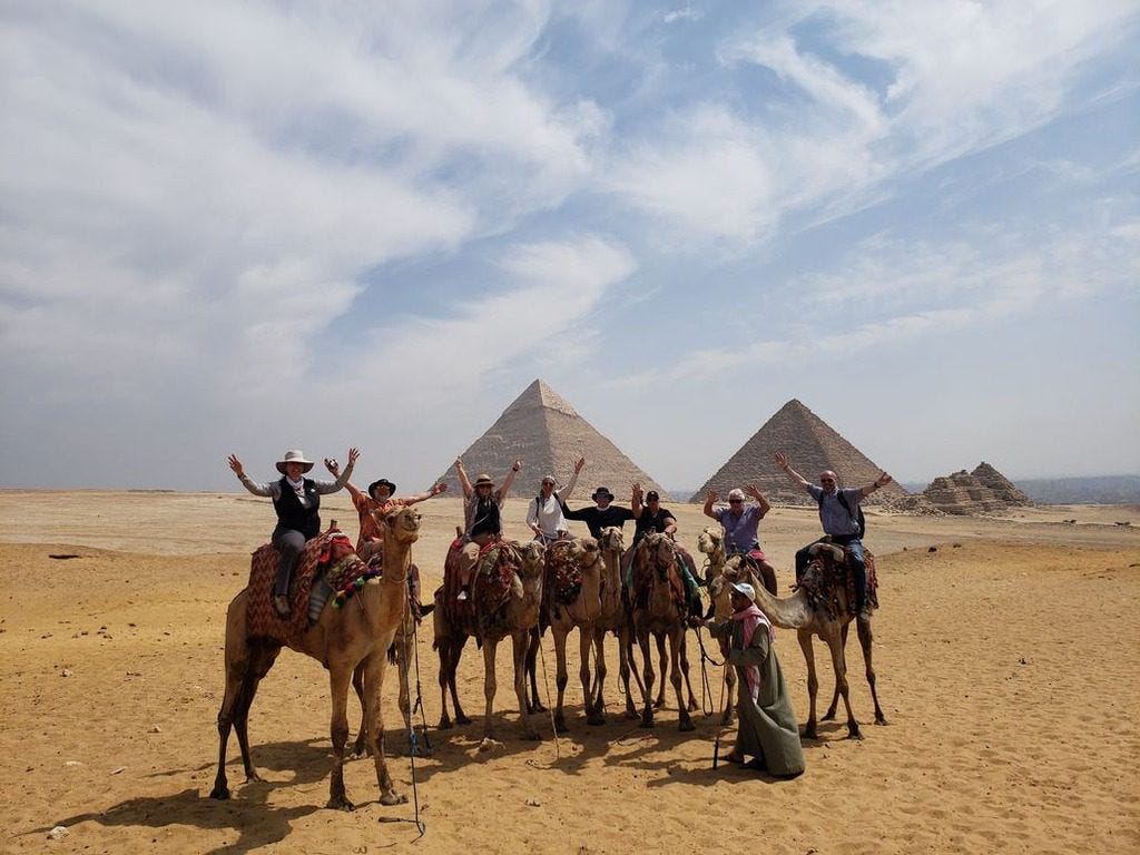 camel ride at the pyramids
