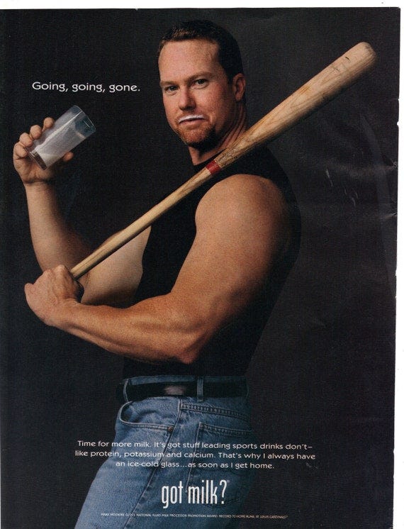 Vintage 1999 Got Milk Print Ad With Mark Mcgwire and Skechers - Etsy Canada