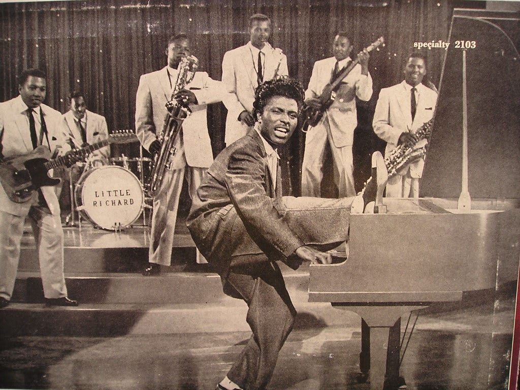 Little Richard & band, back cover of Specialty 2103 | Flickr