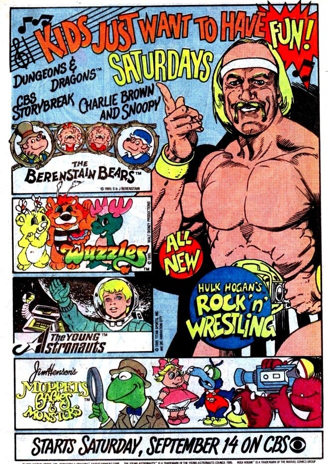 1985 - CBS Saturday Morning Cartoon Ad - Nostalgia Nation