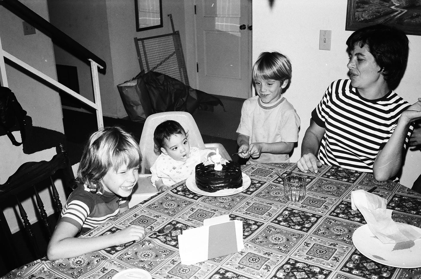 Photo of my sister Lisa's first birthday. My mom, me, Lisa, and Annette Jackson Photo of my sister Lisa's first birthday. My mom, me, Lisa, and Annette Jackson