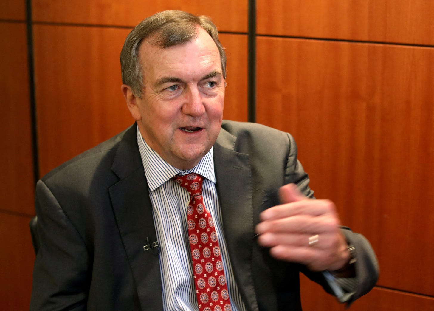 Mark Bristow, chief executive officer of Barrick Gold, speaks during an interview at the Investing in African Mining Indaba conference in Cape Town