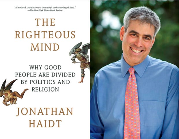 The Righteous Mind, Jonathan Haidt 