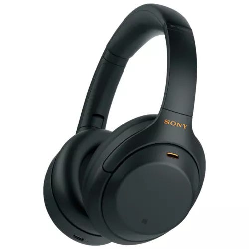 Sony WH1000XM4/B Premium Noise Cancelling Wireless Over-the-Ear Headphones - Picture 1 of 12