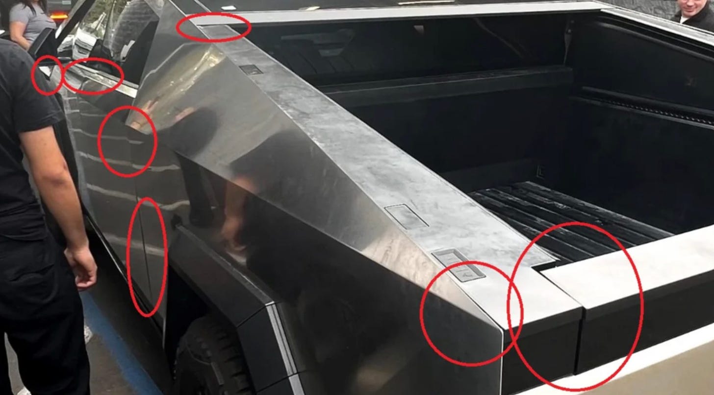 Internet is arguing about Tesla Cybertruck's build quality, and it doesn't  matter | Electrek