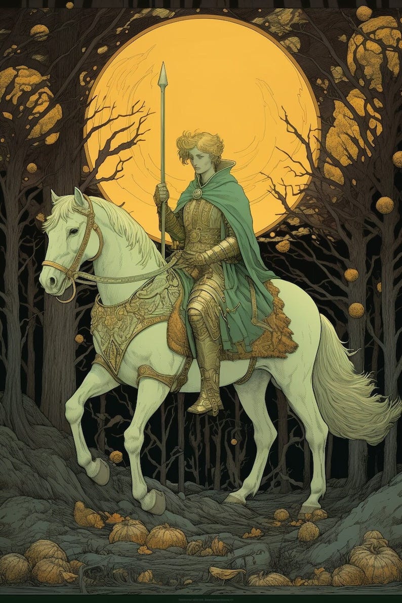 Gawain and the Green Knight Art Digital Version Poster Design image 1