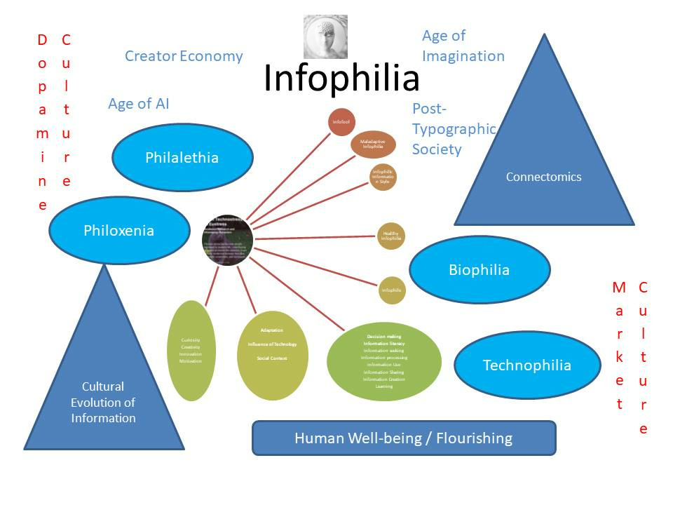 Various shapes showing some concepts in the infophilia framework