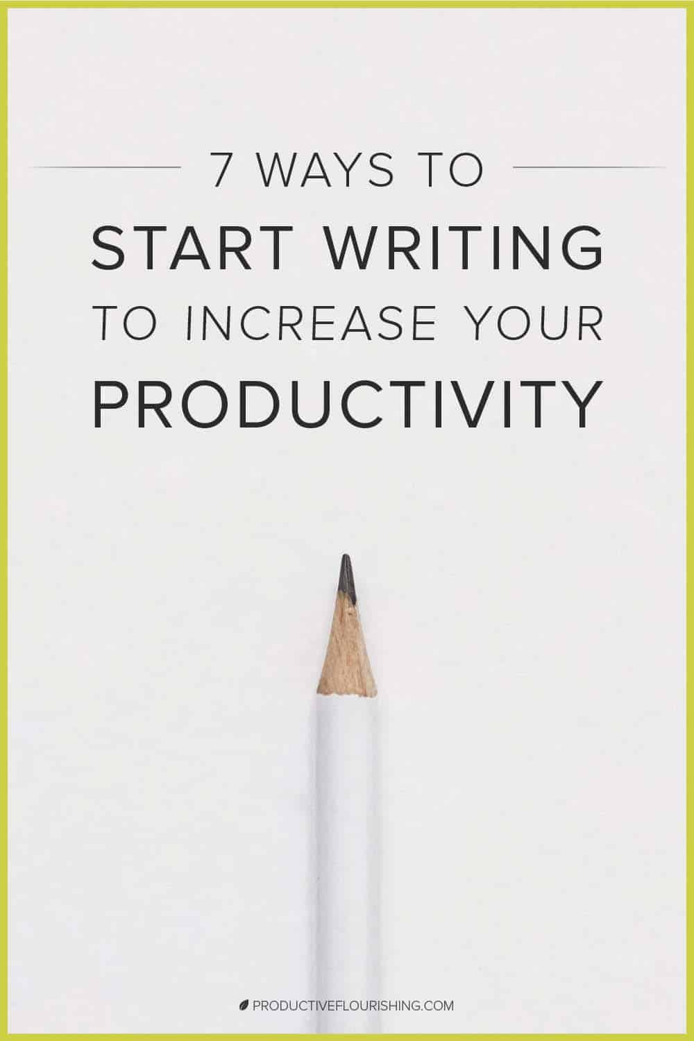 Here are 7 ways you can start writing to improve your business productivity. Even with the clearest of goals and intentions, entrepreneurs can find that it’s all too easy to get distracted and end up accomplishing very little. The act of writing in your small business is inherently mindful, bringing people into a state of awareness of their thoughts and of the present moment. #businesswriting #smallbusinessowner #productiveflourishing