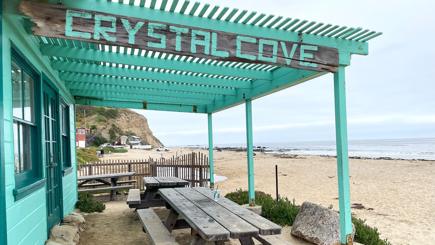 The Beach and Sand at Crystal Cove, California