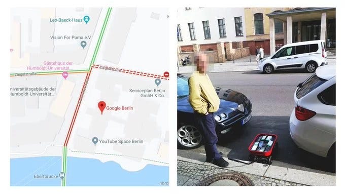 Hackear la realidad engañando a Google Maps
