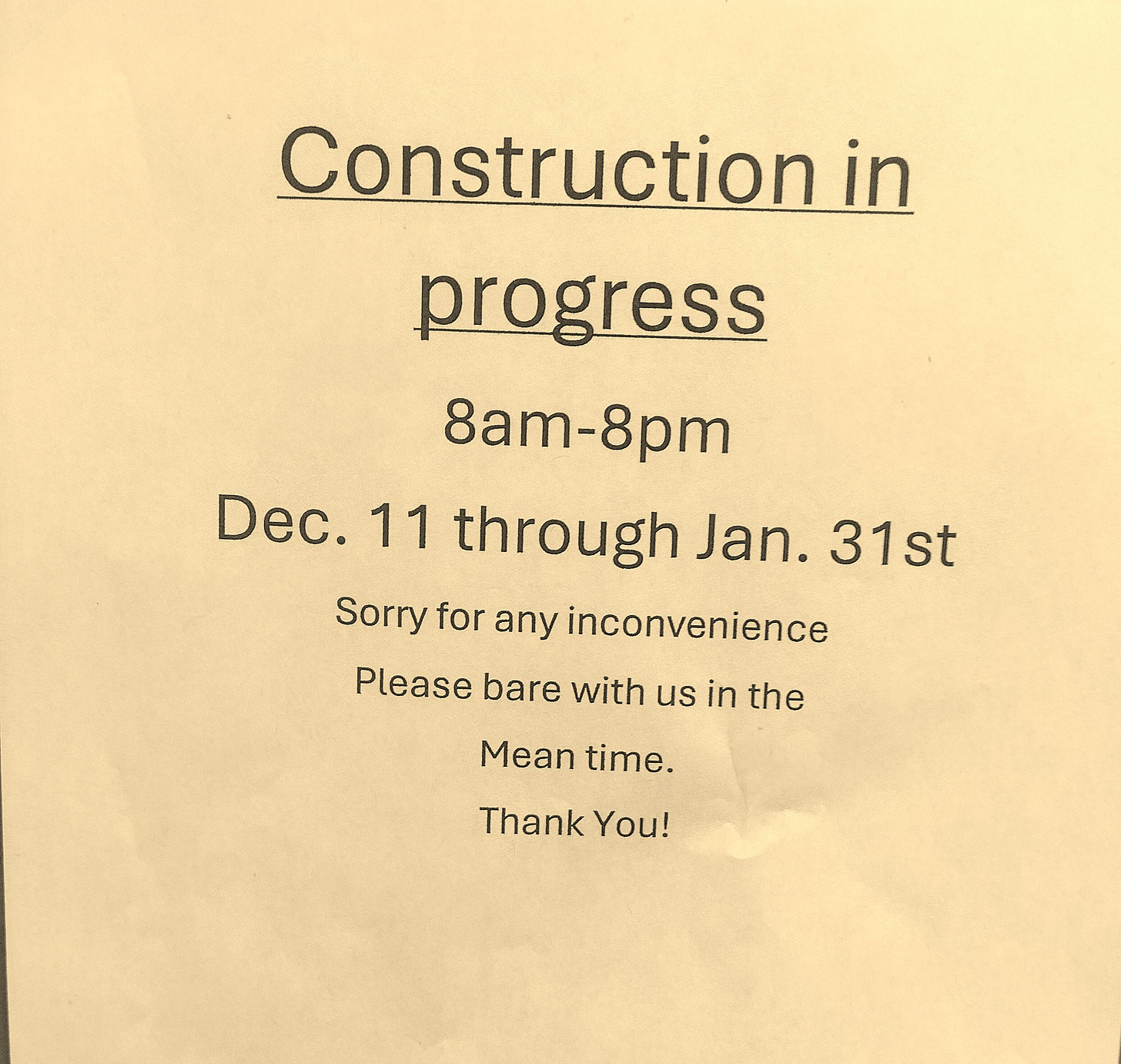 Construction in Progress