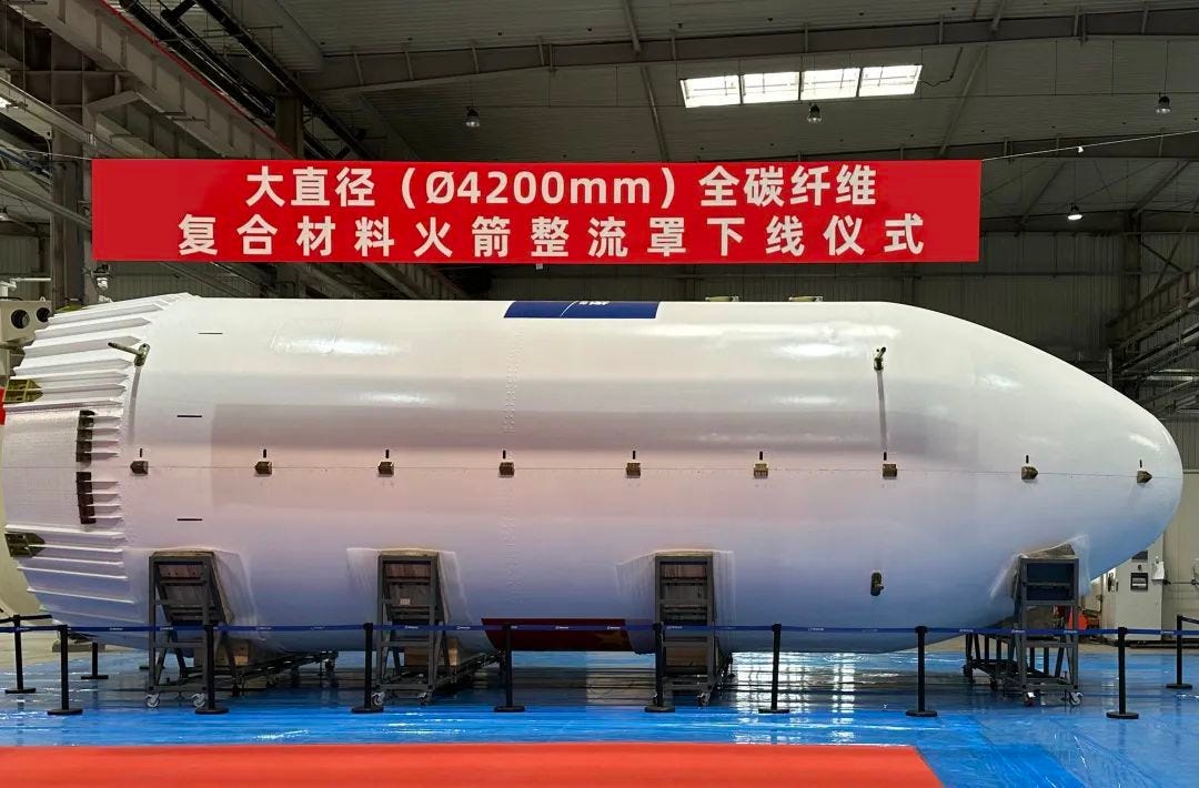 Space Pioneers carbon composite fairing for the Tianlong-3.