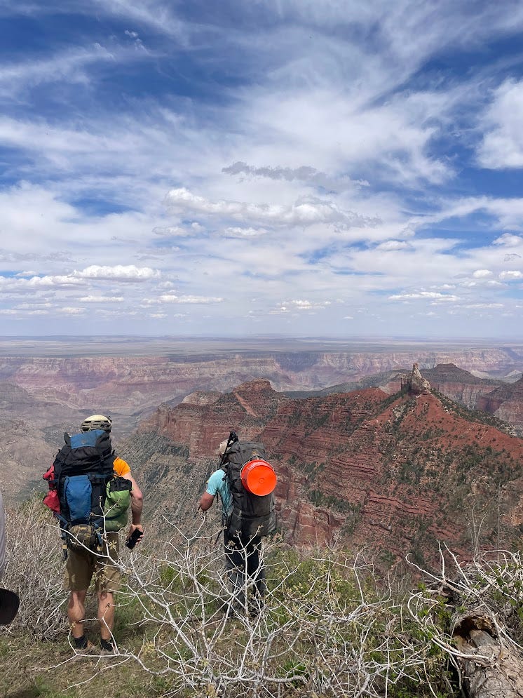 Jason and Alex at the rim of the Grand Canyon