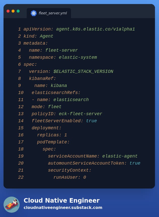 Fleet server manifest