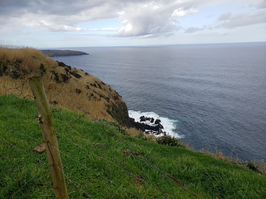 Rocky outcrops in the Nordeste Region of Sao Miguel