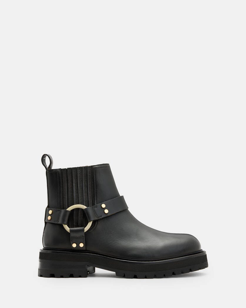 Maddie Ankle Length Leather Biker Boots  large image number 1