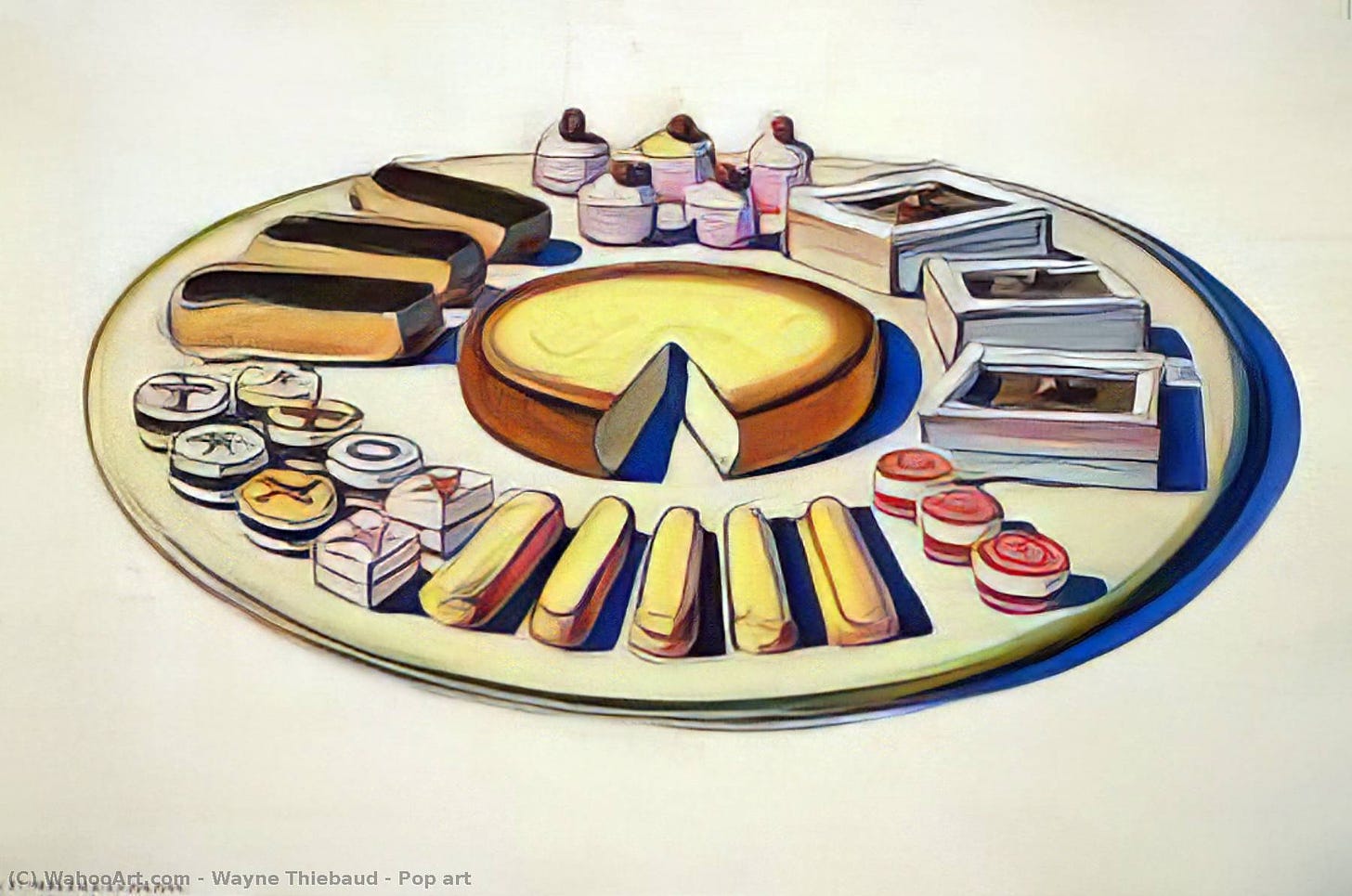 Pop art by Wayne Thiebaud | Most-Famous-Paintings.com