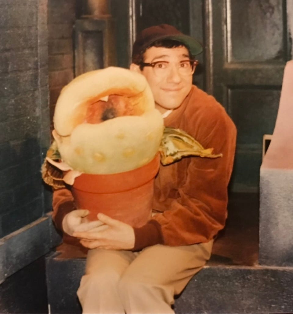 Stuart as Seymour in Little Shop of Horrors (Off-Broadway production, May–November 1987)