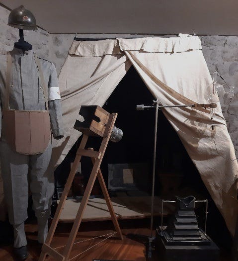 ricostruzione di una tenda di ospedale da campo durante la Grande Guerra - castello di Rovereto