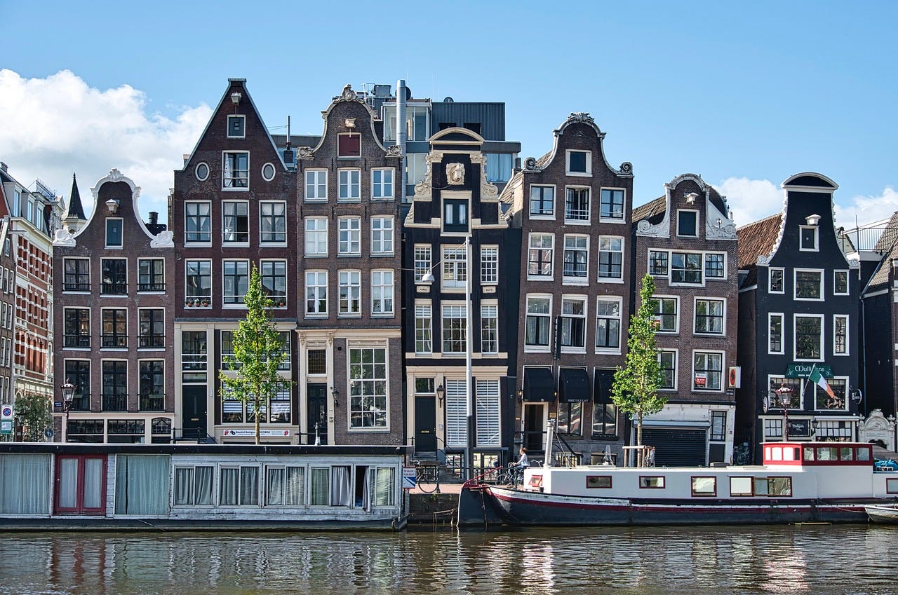 Amsterdam canal and buildings