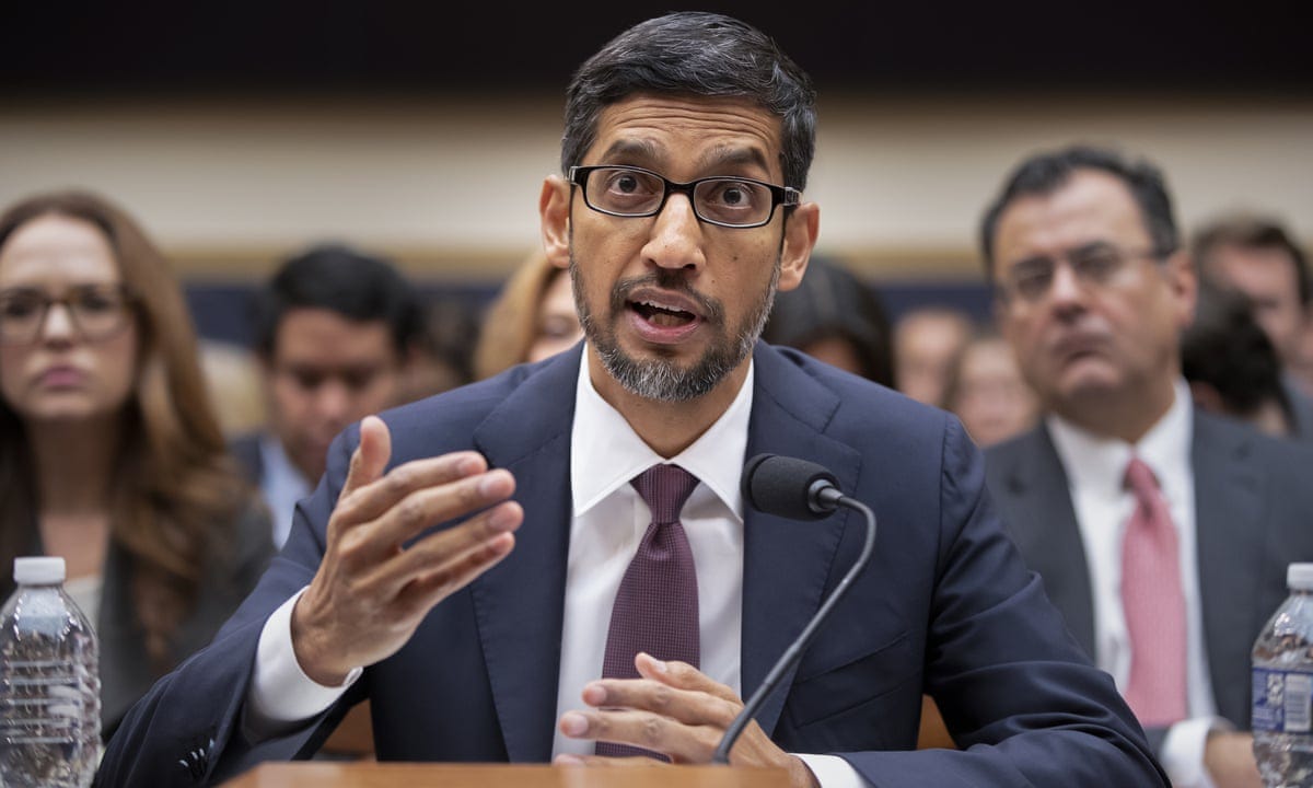 Google CEO Sundar Pichai refuses to rule out censored Chinese search engine  | Google | The Guardian