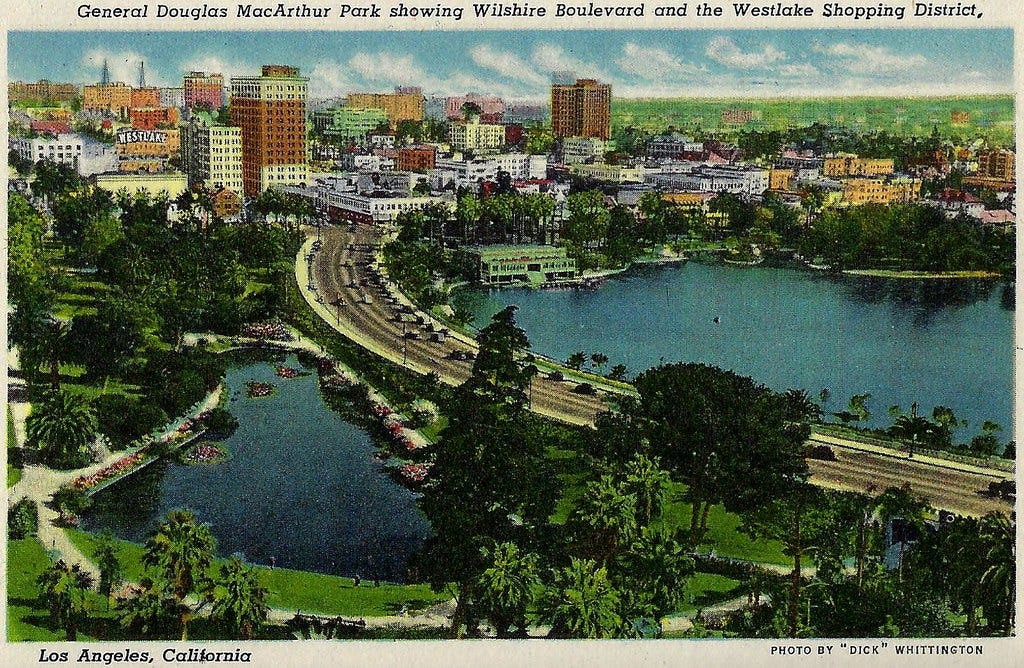 General Douglas MacArthur Park showing Wilshire Boulevard … | Flickr