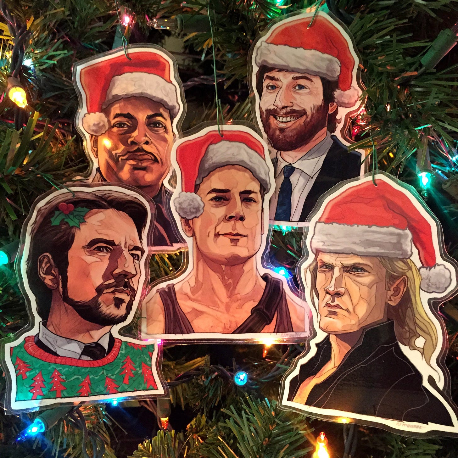 DIE HARD Christmas Ornament 5 Pack FREE Xmas Card With Every - Etsy