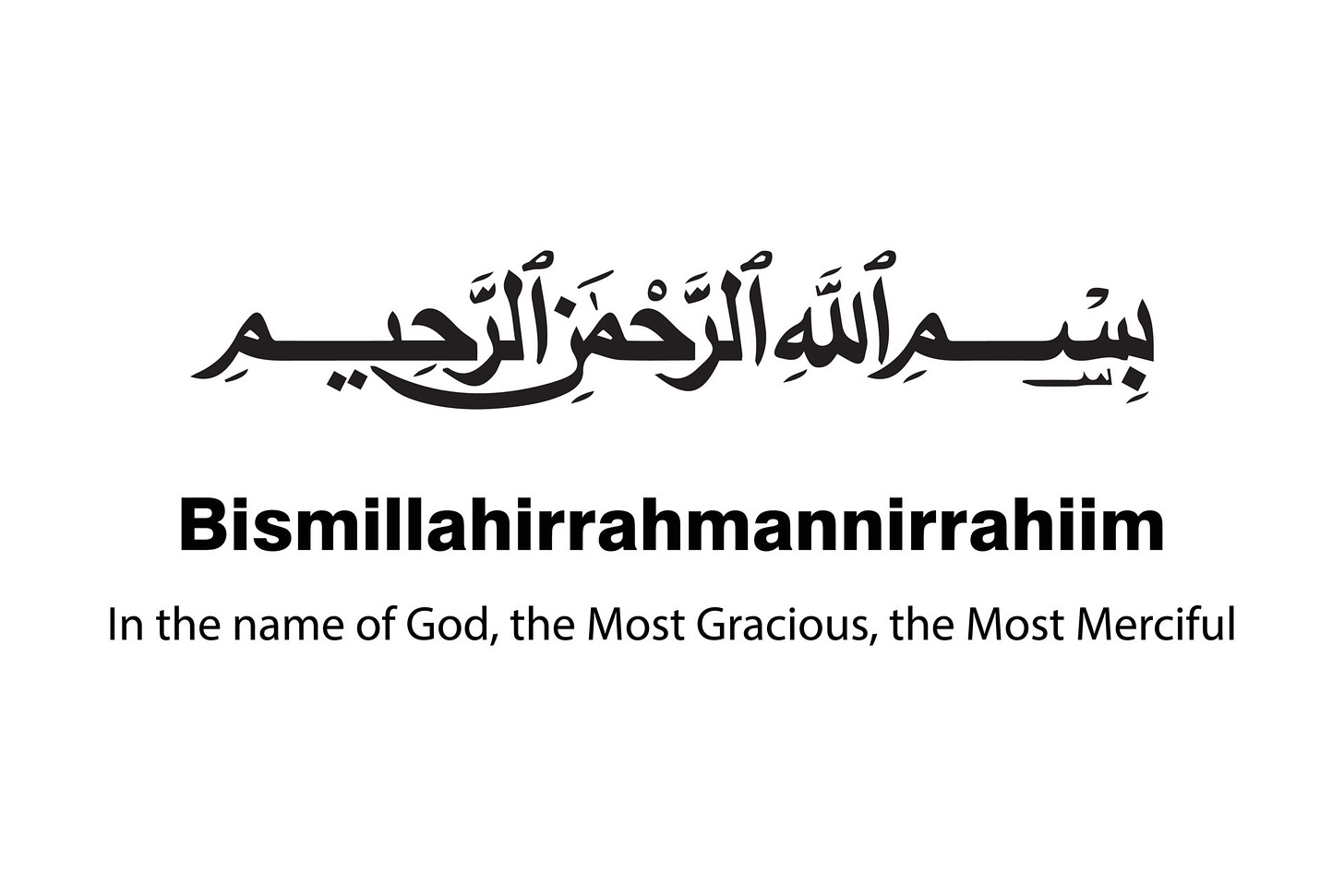 ‘Bismillah’ tarkoittaa ‘Allahin nimessä”.