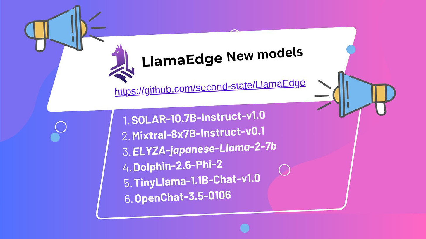 wasmedge on X: "New models supported in LlamaEdge. 🔥 Mixtral from ...