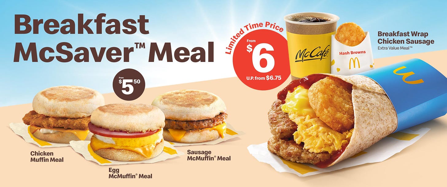 Breakfast McSaver™ Meals | McDonald's® Singapore