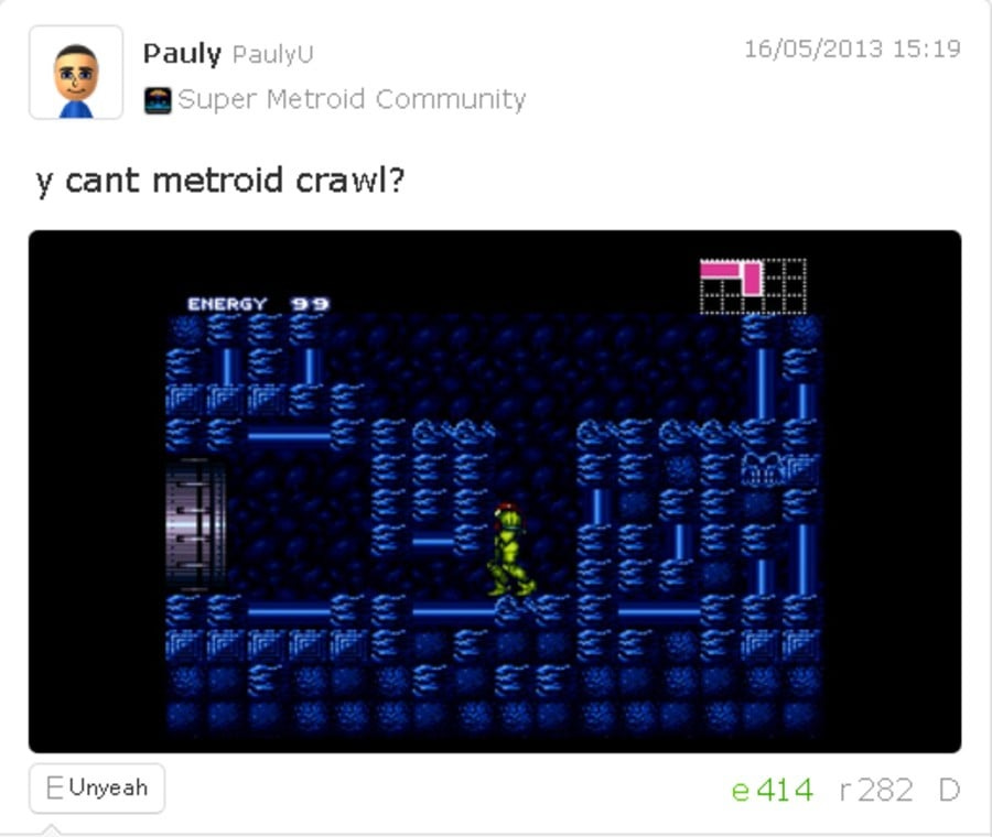 Weirdness: A Wii U Gamer's Miiverse Journey Through Super Metroid |  Nintendo Life