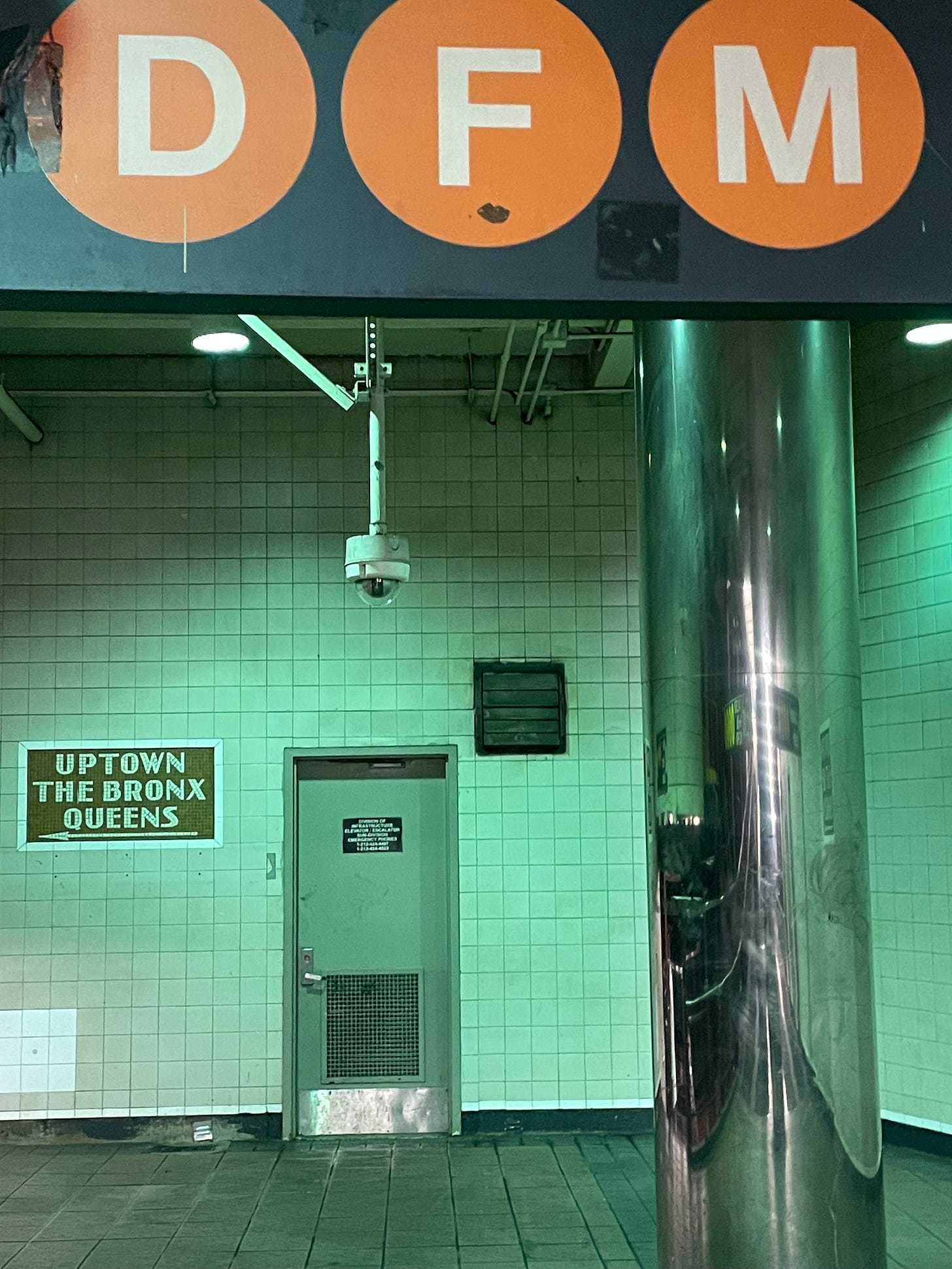 A photo of an MTA security camera inside 34th Street/Herald Square subway station.