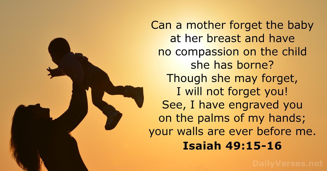 Isaiah 49:15-16 - Bible verse - DailyVerses.net