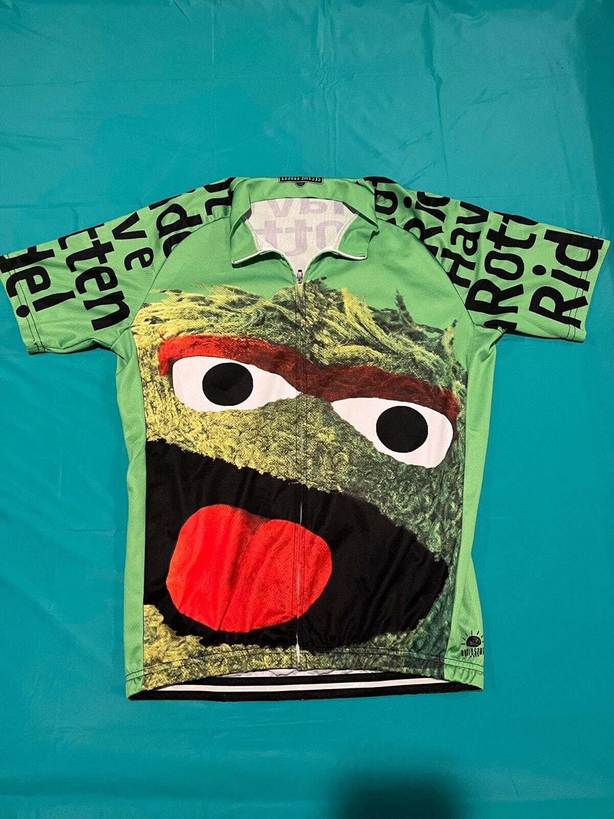 Sesame Street Oscar the Grouch Cycling Jersey by Brainstorm Gear Size XXL - Picture 1 of 6