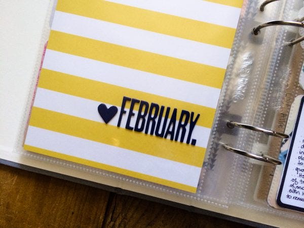 rukristin Project Life February monthly approach