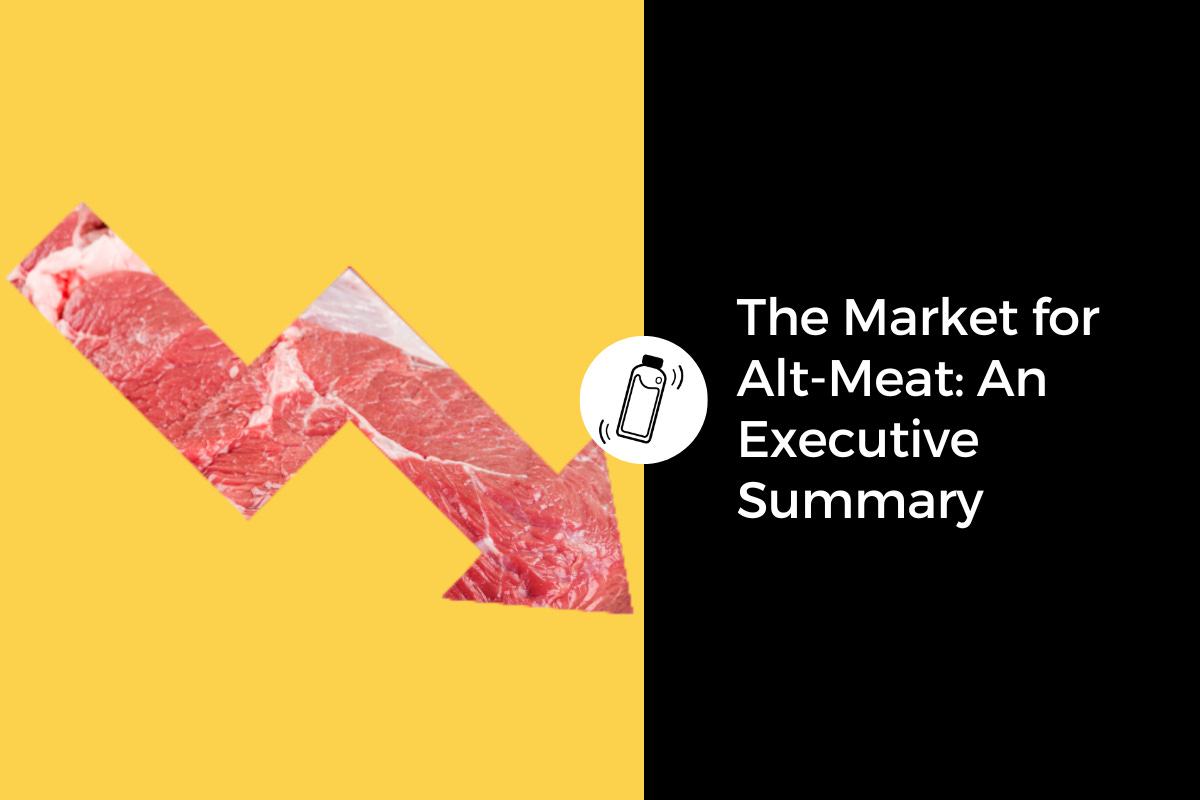 header image of alt meat arrow going down