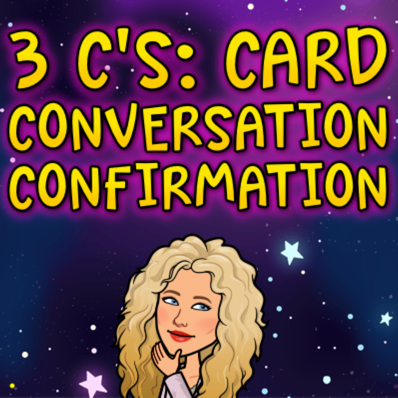 Bitmoji: 3 C’s Card Conversation Confirmation