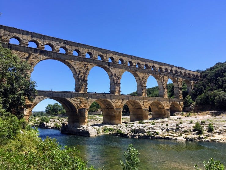 Pont du Gard, built in the first century AD