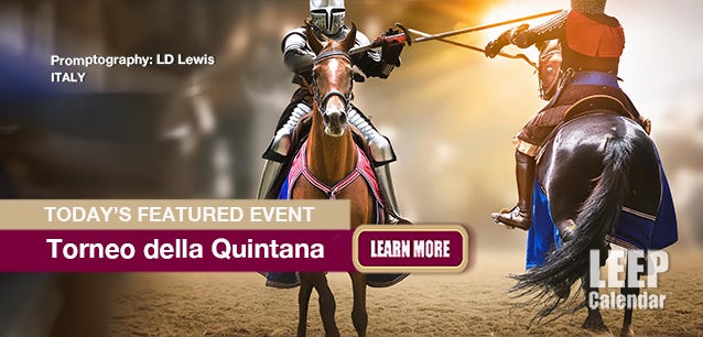 The Quintana is a month-long festival of Medieval culture in Italypromptography LD Lewis