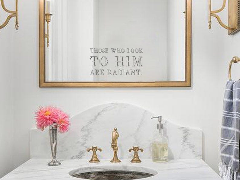 Psalm 34:5 Mirror Art image 1