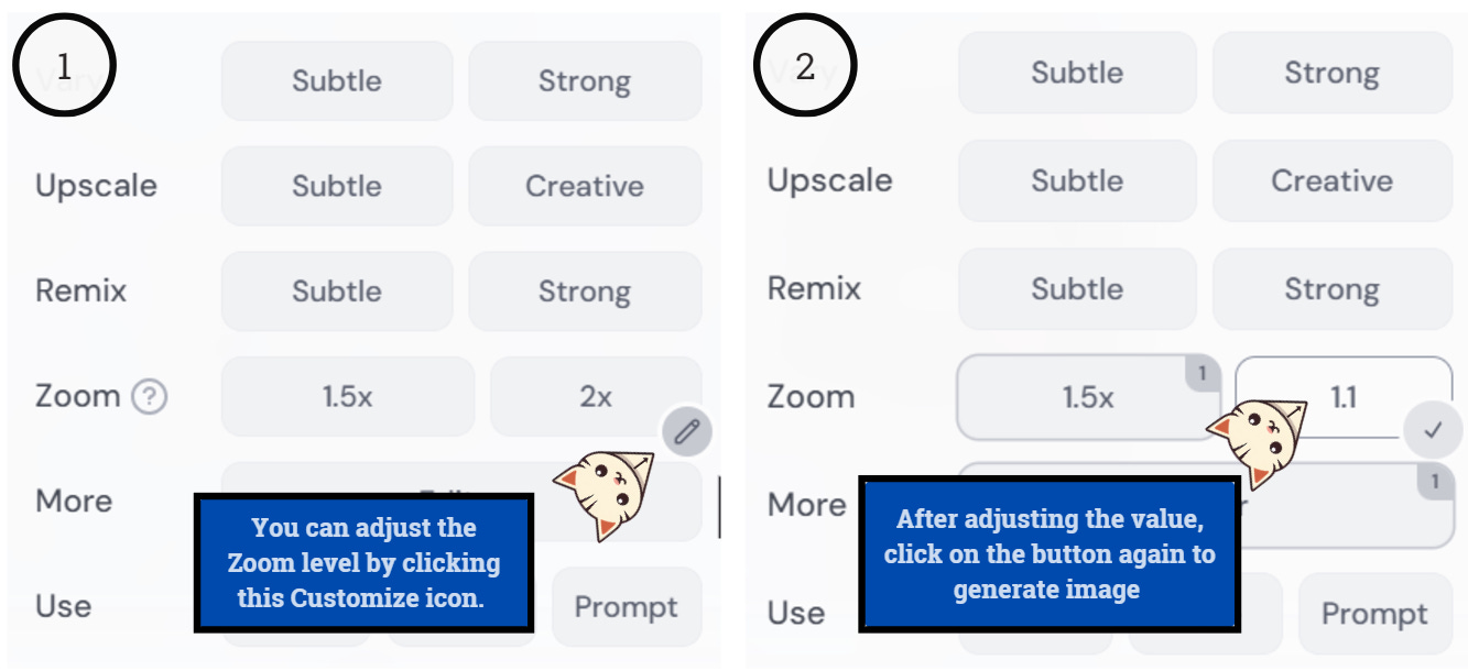 You can change the Zoom Out size using a custom value other than the standard 1.5x and 2x.