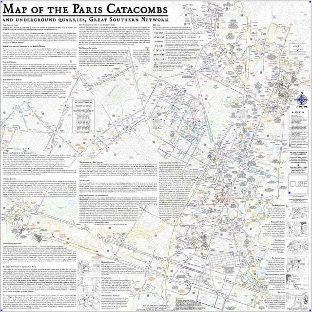 r/MapPorn - Detailed map of the Paris Catacombs in English [7000x7000 px]