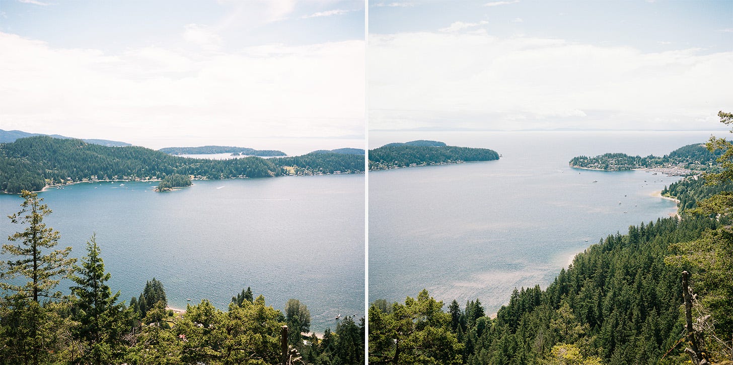 Photo looking out at the water from above