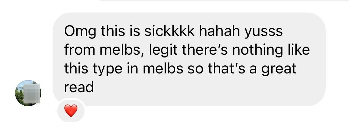 A message from a new reader to a friend discovering the Snap. They write: "omg this is sickkkk. "