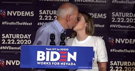 Biden gets attention for kissing 19-yr-old granddaughter on lips at ...