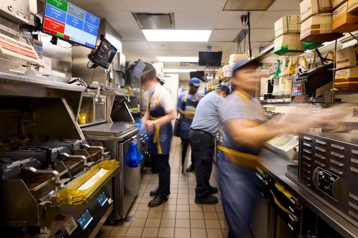 McDonald’s is introducing new technology in part to drive better experiences for its crews. “Our restaurants, frankly, can be very stressful,” said Chief Information Officer Brian Rice.
