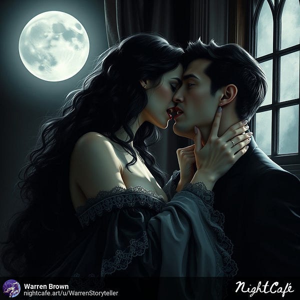 Vampire and victim.