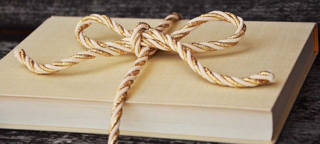 Book tied up with string